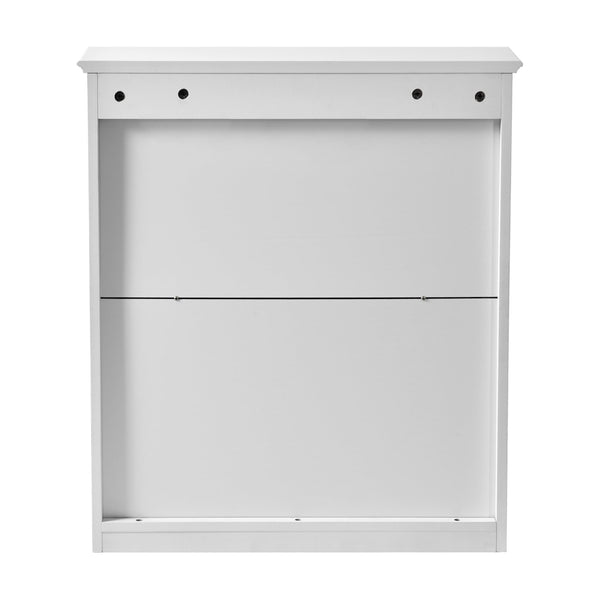 English Elm 24'' 24'' Wall Mounted Bathroom Mirror Cabinet with Adjustable Shelves, Space-Saving Modern Storage Solution White N710P195492K