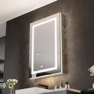 English Elm Smart Led Medicine Cabinet with Anti-fog Mirror Gfci Outlet Dimming Bathroom Storage W637P382875