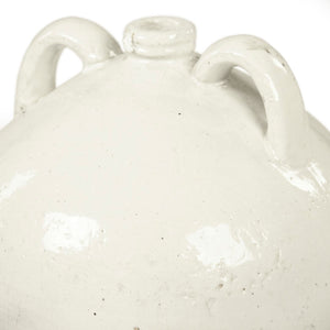 Distressed White Jar (8563L A25A) Zentique