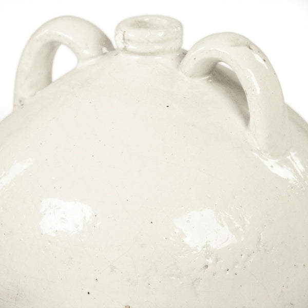Distressed White Jar (8563L A25A) Zentique