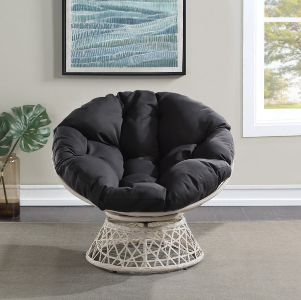 OSP Home Furnishings Papasan Chair Black