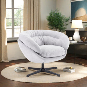 English Elm Christopher Knight Home® - Modern Chenille Office Chair 360° Swivel Accent Seat with Plush Upholstery, Compact Cozy Reading Spot Gray N817P207777G