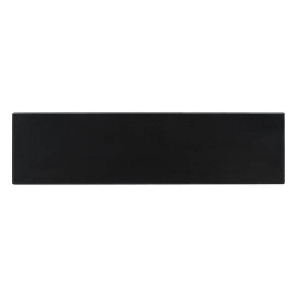 English Elm U_style Acacia Veneer Console Table Curved Silhouette for Entryway Hallway Foyer Black N711P235894B