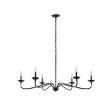 INK+IVY Brighton Transitional 6-Light Farmhouse Metal Chandelier MP150-0194 Matte Black