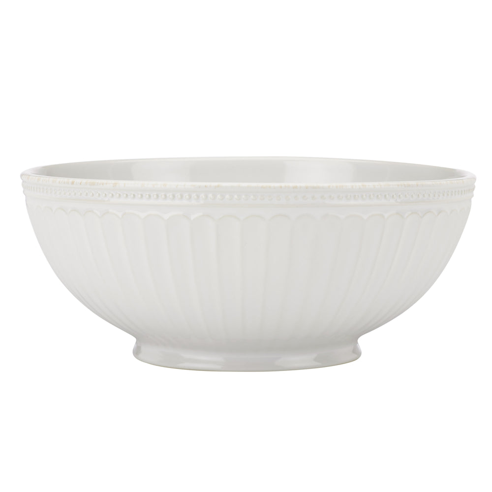 Lenox French Country Stoneware Serving Bowl with Beaded Rim and Hand-applied Tea Stain 856937