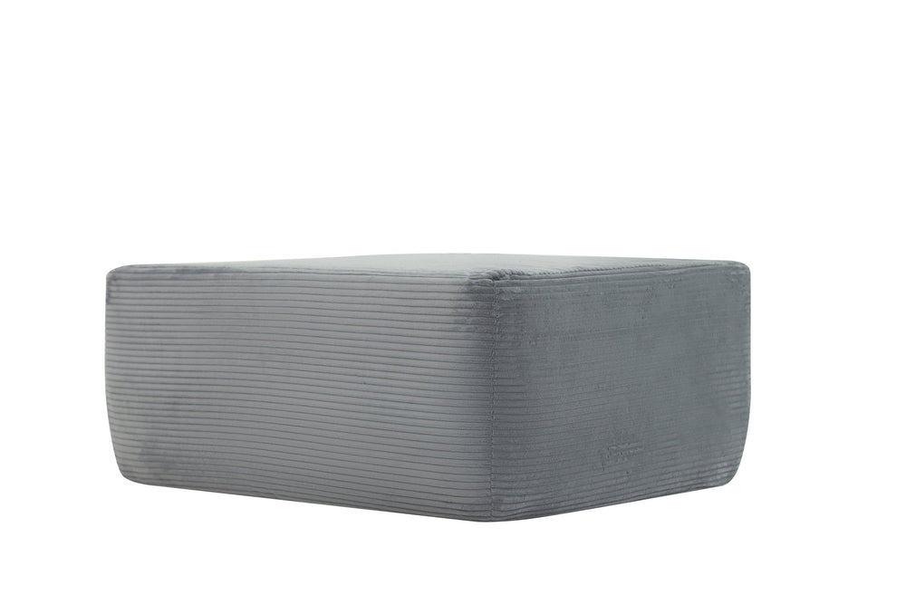 English Elm 373-001/Ottoman//Grey/Corduroy - Modern Modular Seating Solution For Any Room, Zero Assembly Required! W3975P391677