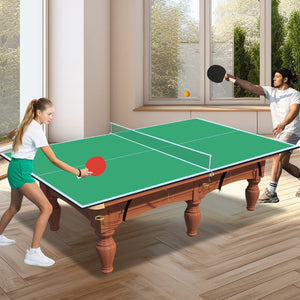 English Elm 8.5ft Regulation Ping Pong Conversion Top Foldable Mdf Surface for Game Rooms Green W1408P401725