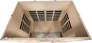 English Elm Low Emf Three-Person Far Infrared Sauna Room With Bluetooth Audio, Led Lighting & Custom Controls W1149P369613