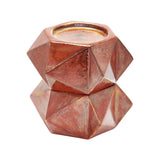 Ceramic Star Candle Holder - Set of 2 Large Russet