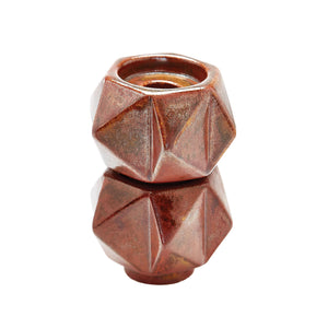 Ceramic Star Candle Holder - Set of 2 Small Russet 857133/S2 Elk Home