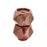 Ceramic Star Candle Holder - Set of 2 Small Russet