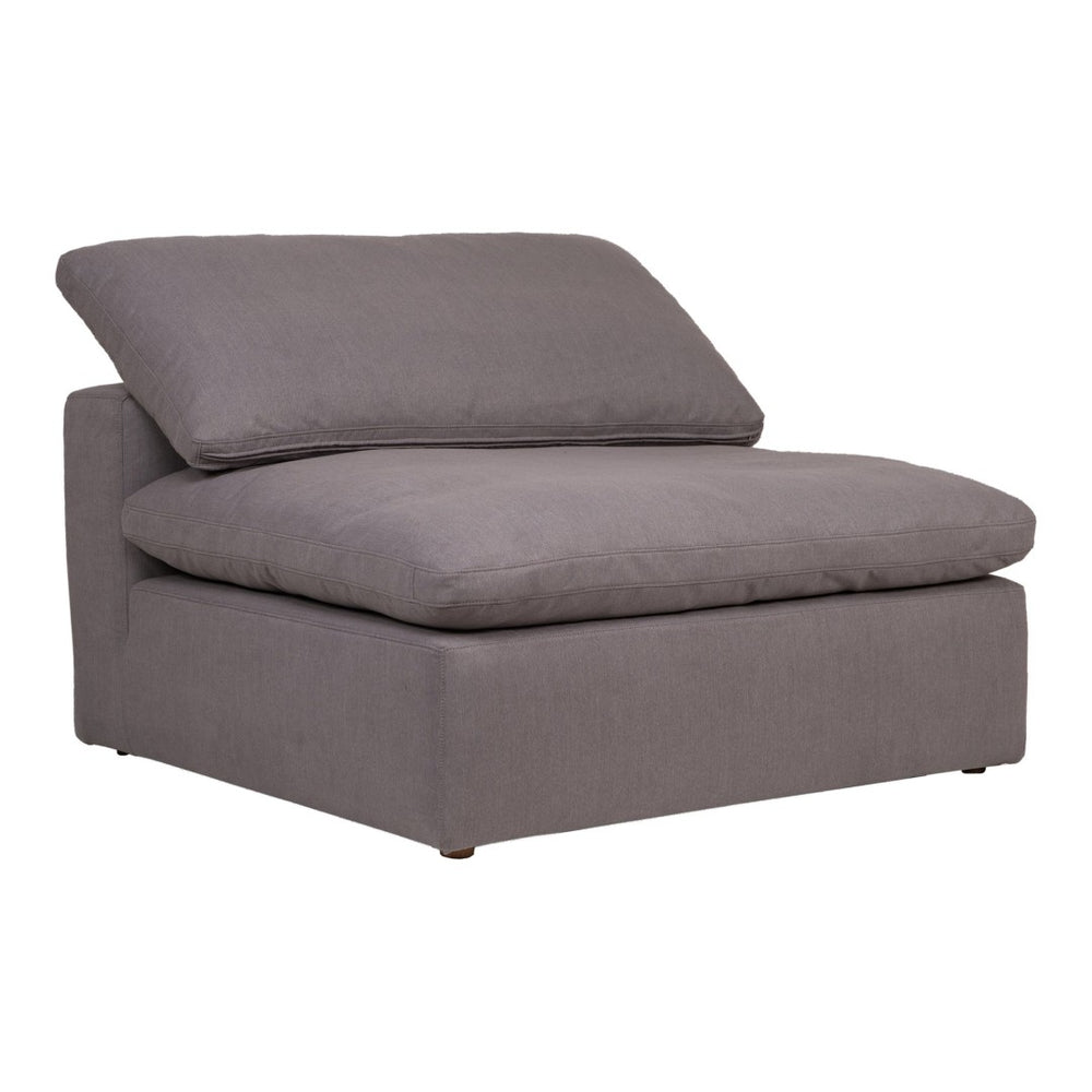 English Elm Clay Slipper Chair Modular Living Room Accent with Feather Blend Cushion Fabric B2769P504415