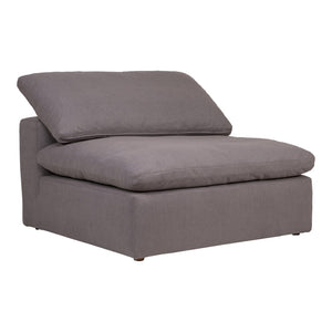 English Elm Clay Slipper Chair Modular Living Room Accent with Feather Blend Cushion Fabric B2769P504415