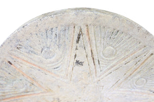 Lilys 16" Wide Starlike Wood Disk With Iron Stand Vintage Blue 8573-M