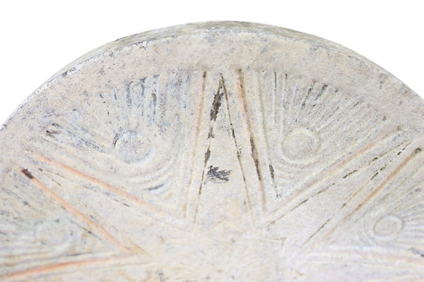 Lilys 16" Wide Starlike Wood Disk With Iron Stand Vintage Blue 8573-M