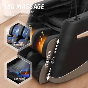English Elm Massage Chair Recliner - Zero Gravity Full Body Air Pressure Therapy For Ultimate Relaxation & Comfort W1875P300911