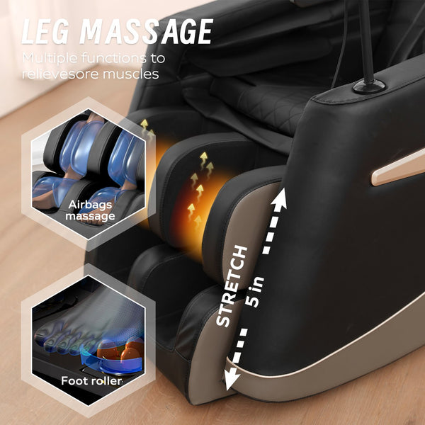 English Elm Massage Chair Recliner - Zero Gravity Full Body Air Pressure Therapy For Ultimate Relaxation & Comfort W1875P300911