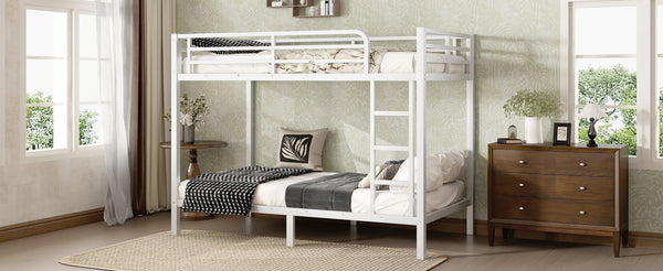 English Elm Metal Twin XL Over Twin XL Bunk Bed Sturdy Steel Frame, Space-Saving Design, Noise-Free Sleep Solution W1580P329009