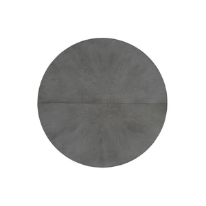 English Elm Oak Gray Round Dining Table 39.4" – Fluted Pedestal, Solid Rubberwood Details, Durable Craftsmanship for Cozy Meals N842P315206E