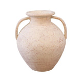 Lilys Approx. 16" High Terracota Vase With Two Large Handles Distressed White 8577-2