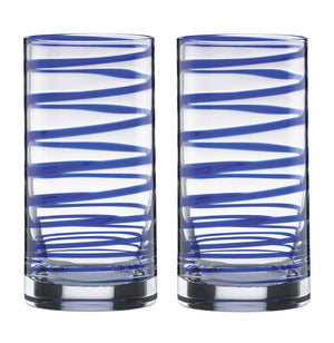 Lenox Charlotte Street Slender Crystal Clear Highball Glass Set for Cocktails and Dining 857794