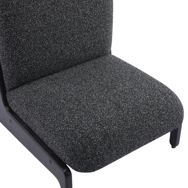 English Elm Scott Living Moda Set of 2 Accent Chairs White Cushion Matte Black Wood Frame Black N767P356660S