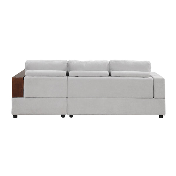 English Elm Christopher Knight Home® - 87.4" Sectional Sofa with Chaise, Chenille Upholstery, Reversible Armrests & Hidden Storage for Cozy Living Gray N763S000010E