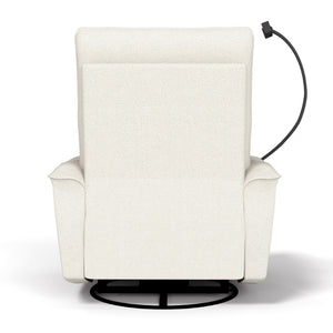 English Elm 270° Swivel Power Recliner Velvet Glider Rocker with Usb Ports for Living Room Beige W1028S00058