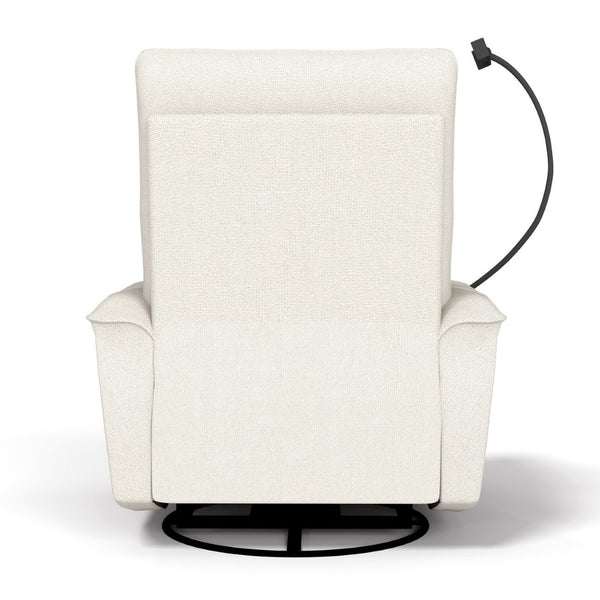 English Elm 270° Swivel Power Recliner Velvet Glider Rocker with Usb Ports for Living Room Beige W1028S00058