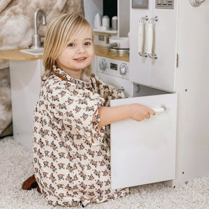 English Elm Qaba Corner Play Kitchen Set with Sound Effects Realistic Appliances Mdf Construction W2225P217656