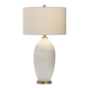 Crestview Collection Contemporary Table Lamp - Elegant Ceramic Design With Gold Base & Linen Shade For Modern Spaces   Cvap2574