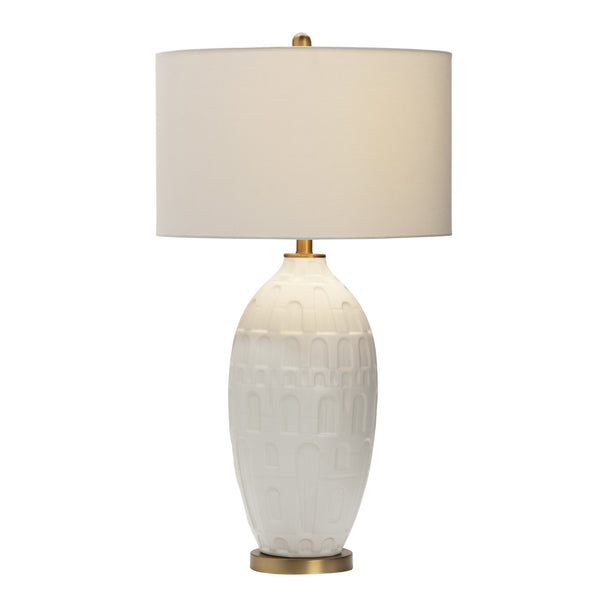 Crestview Collection Contemporary Table Lamp - Elegant Ceramic Design With Gold Base & Linen Shade For Modern Spaces   Cvap2574