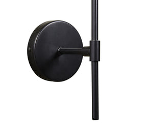 Sunpan Izora Sconce - Modern Wall Light Fixture with Stylish Frosted Glass Shade and Durable Metal Frame Black / Frosted
