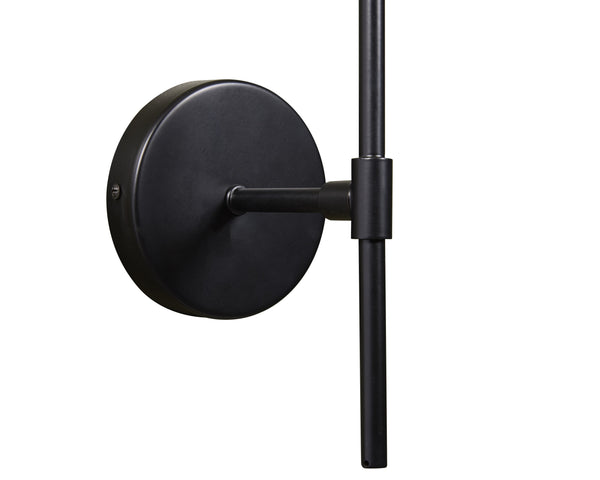 Sunpan Izora Sconce - Modern Wall Light Fixture with Stylish Frosted Glass Shade and Durable Metal Frame Black / Frosted