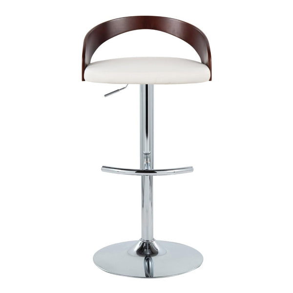 English Elm Adjustable Swivel Barstools Set of 3 Chrome Base Faux Leather Kitchen Island Seating B202S02028