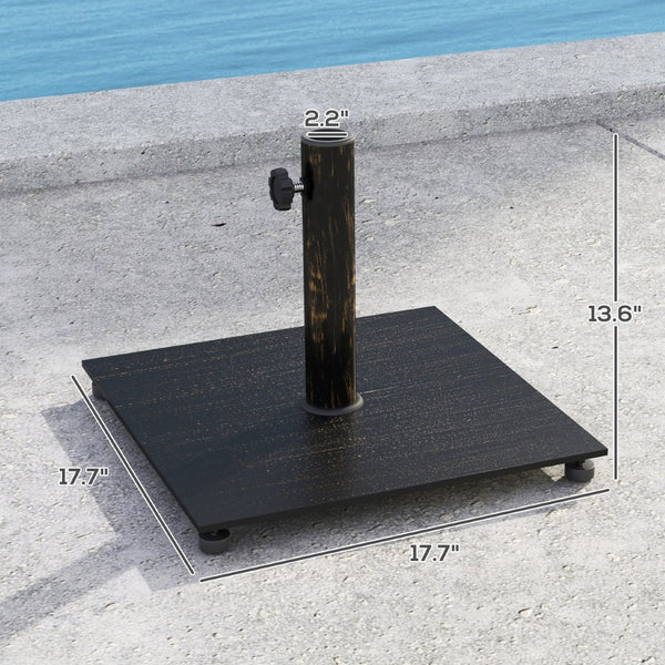 English Elm Easy Fillable Hdpe Square Patio Umbrella Stand Base with Uv Resistant Weatherproof Design T3971P427449