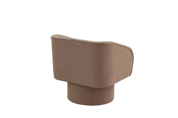 English Elm Classic Swivel Accent Chair with Linen-Like Upholstery, Modern Curved Design, Cozy Cushioning for Living Room Light Coffee 29 L x 20 W x 31 H B011P281855