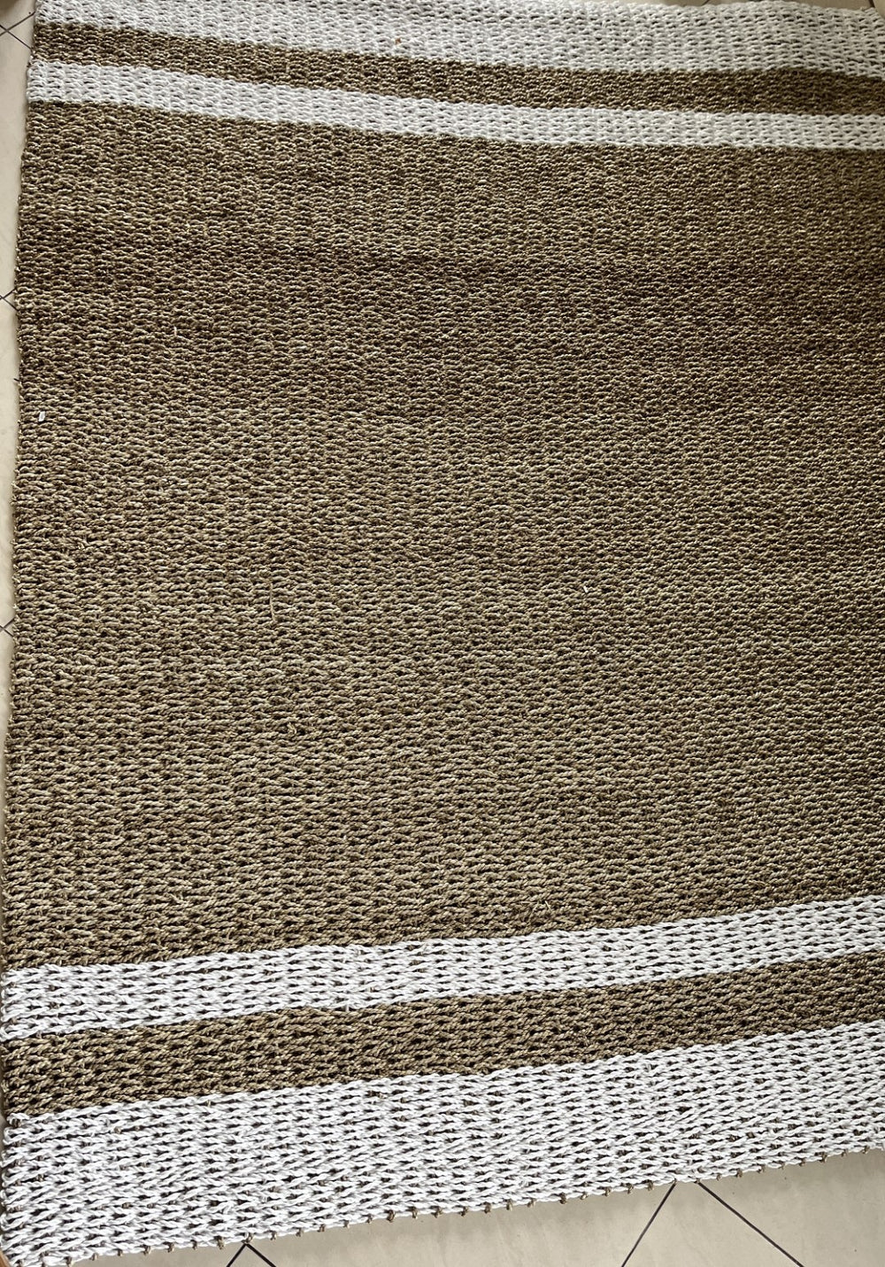 Lilys Natural Rattan Carpet With White Stripe 71X94.5 23540-S