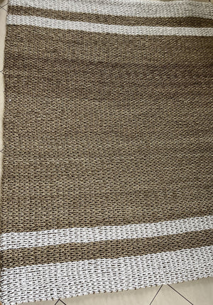 Lilys Natural Rattan Carpet With White Stripe 71X94.5 23540-S
