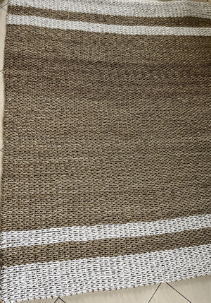 Lilys Natural Rattan Carpet With White Stripe 71X94.5 23540-S