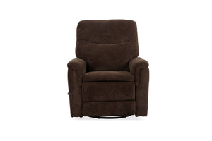 English Elm Man Wah Cozy Swivel Recliner In Rich Chocolate - Luxurious Upholstered Comfort For Home Relaxation B2707P311420