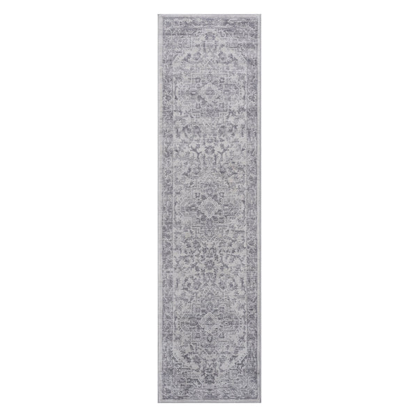 English Elm Loom & Luxe 2X8 Silver Area Rug - Stylish Non-Shedding, Stain-Resistant, Kid & Pet Friendly Accent Rug B335P289417