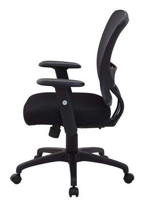 OSP Home Furnishings Mesh Back Ergonomic Task Chair with Lumbar Support Adjustable Arms and Locking Tilt EM91027-3