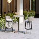 Midnight Wave Barstool White 704027 Zuo Modern