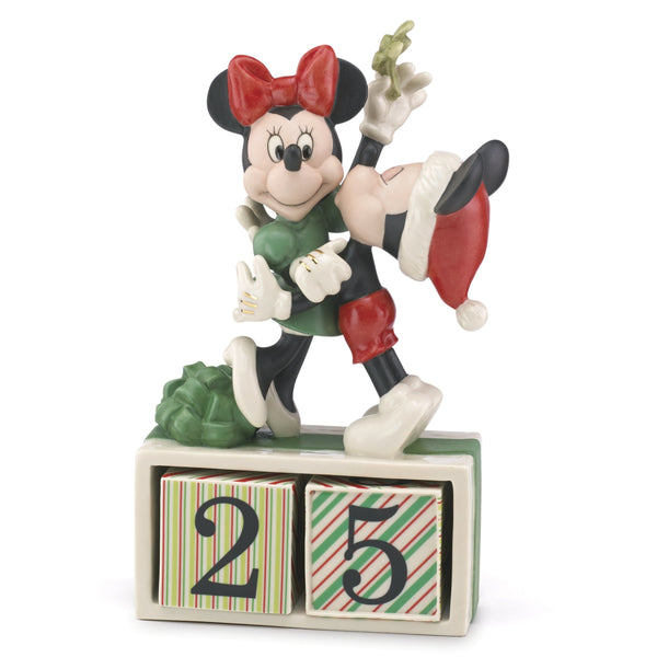 Lenox Mickey and Minnie Porcelain Mistletoe Figurine Holiday Countdown Display Decor 859019