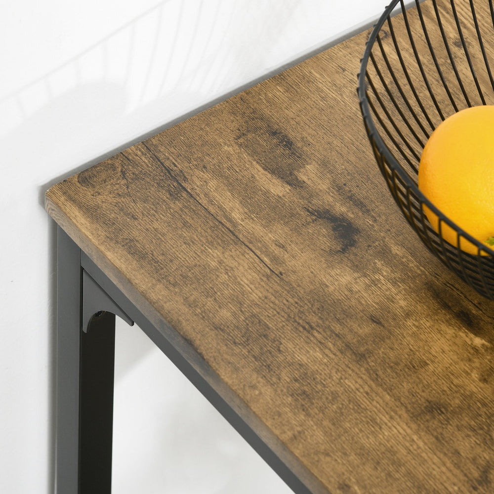 English Elm Homcom 3 Piece Industrial Bar Table Set For 2 - Rustic Brown Counter Height Dining With Stools W2225P217134