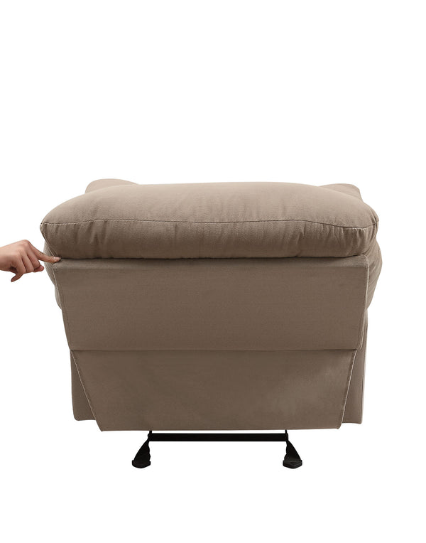 English Elm Light Brown Recliner With Plush Memory Foam And Pillow-Top Armrests For Ultimate Comfort & Style B062P215432