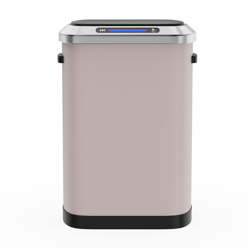 English Elm 50L Smart automatic Trash Can with Silent Slow-Close Lid, Motion Sensor, Durable 0.45mm Steel Body Pink W1550P247966