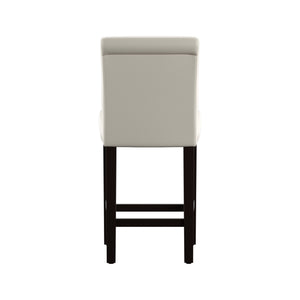 Gvain Counter Height Stools Set of 2 with Cushion Footrest and Rubberwood Frame