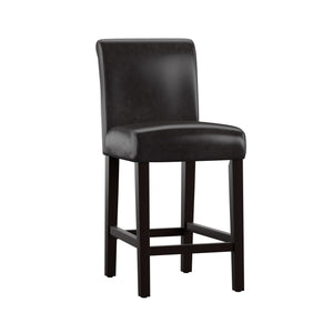 Gvain Counter Height Stools Set of 2 with Cushion Footrest and Rubberwood Frame